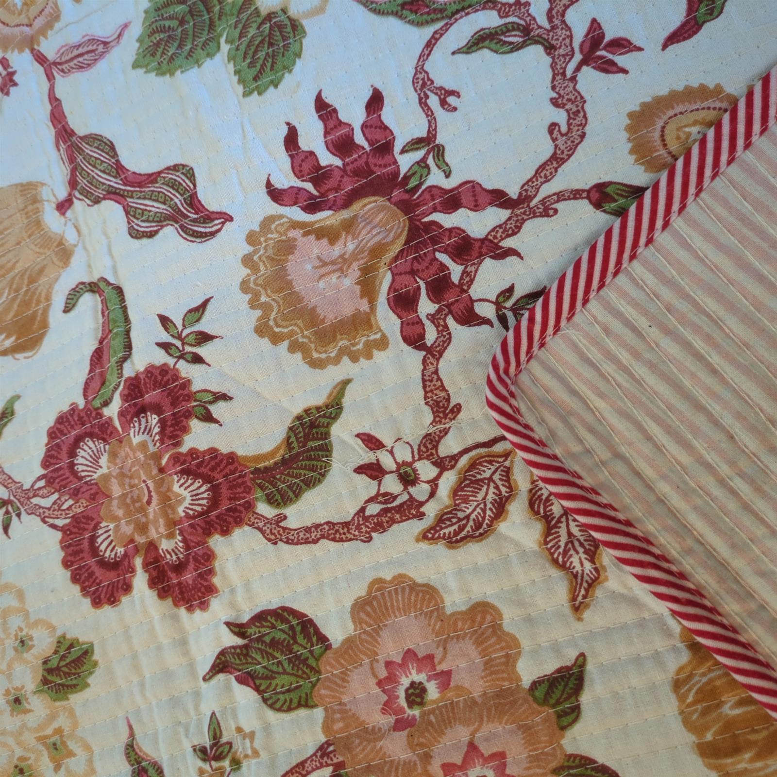 【L】中綿入り リバーシブル ハンドメイド ラグ 寝具 ベッドパッド #396