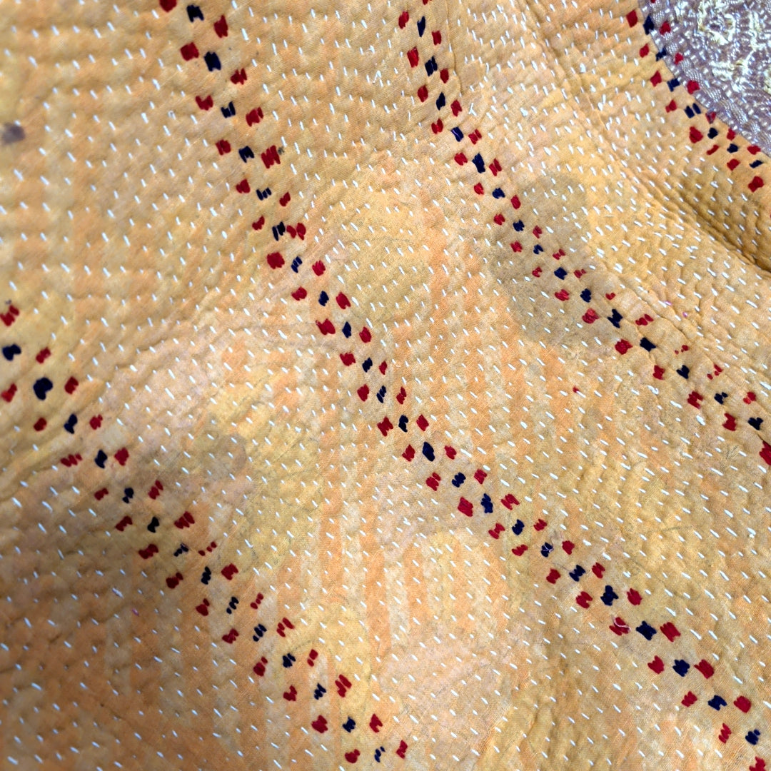 ヴィンテージカンタキルト ラリーキルト kantha ラグマット アジアンキルト #1247