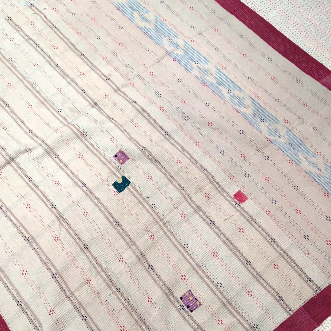 ヴィンテージカンタキルト ラリーキルト kantha ラグマット アジアンキルト #1249
