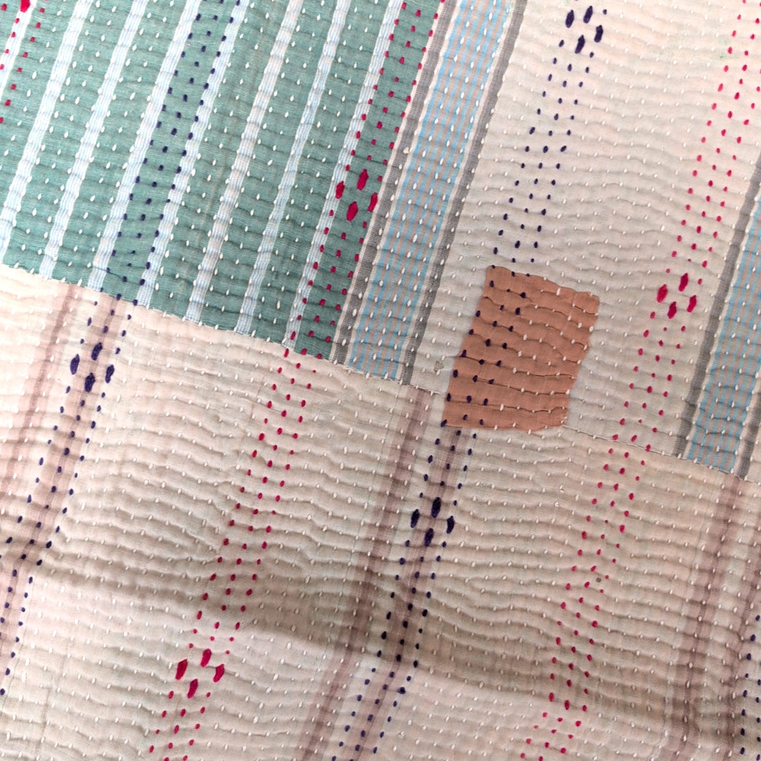 ヴィンテージカンタキルト ラリーキルト kantha ラグマット アジアンキルト #1249