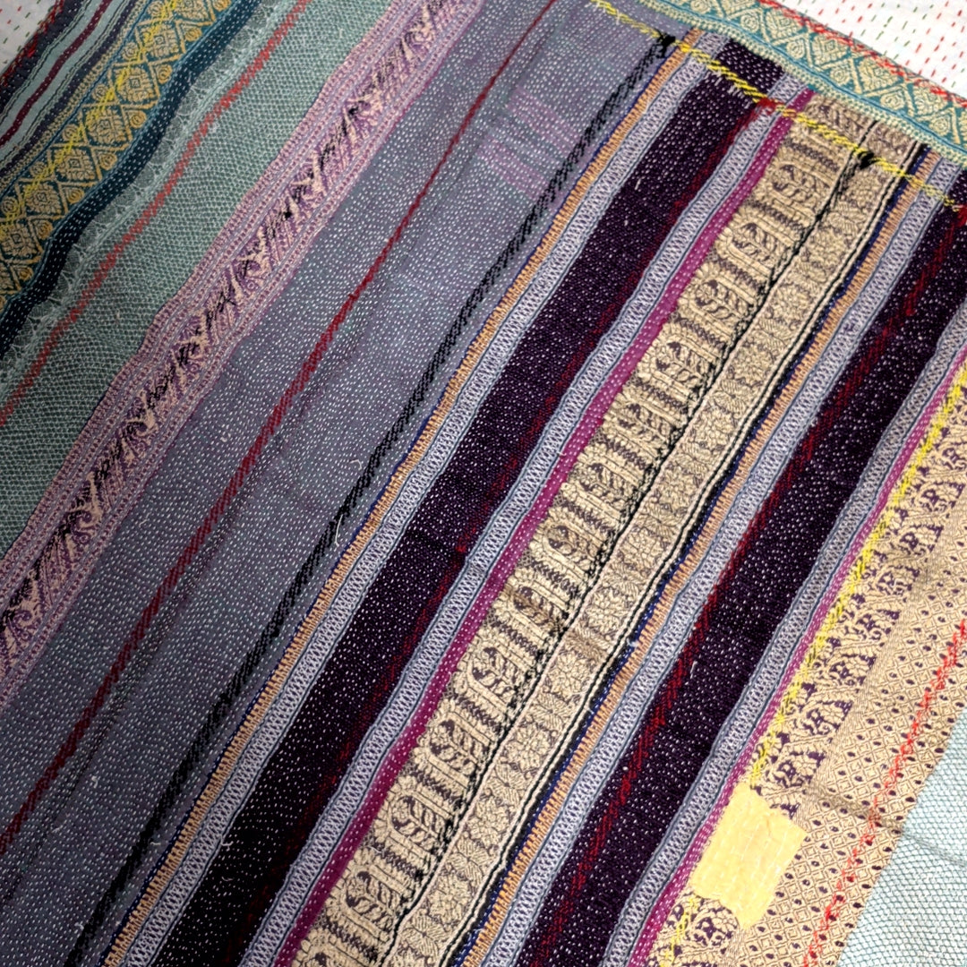 ヴィンテージカンタキルト ラリーキルト kantha ラグマット アジアンキルト #1250