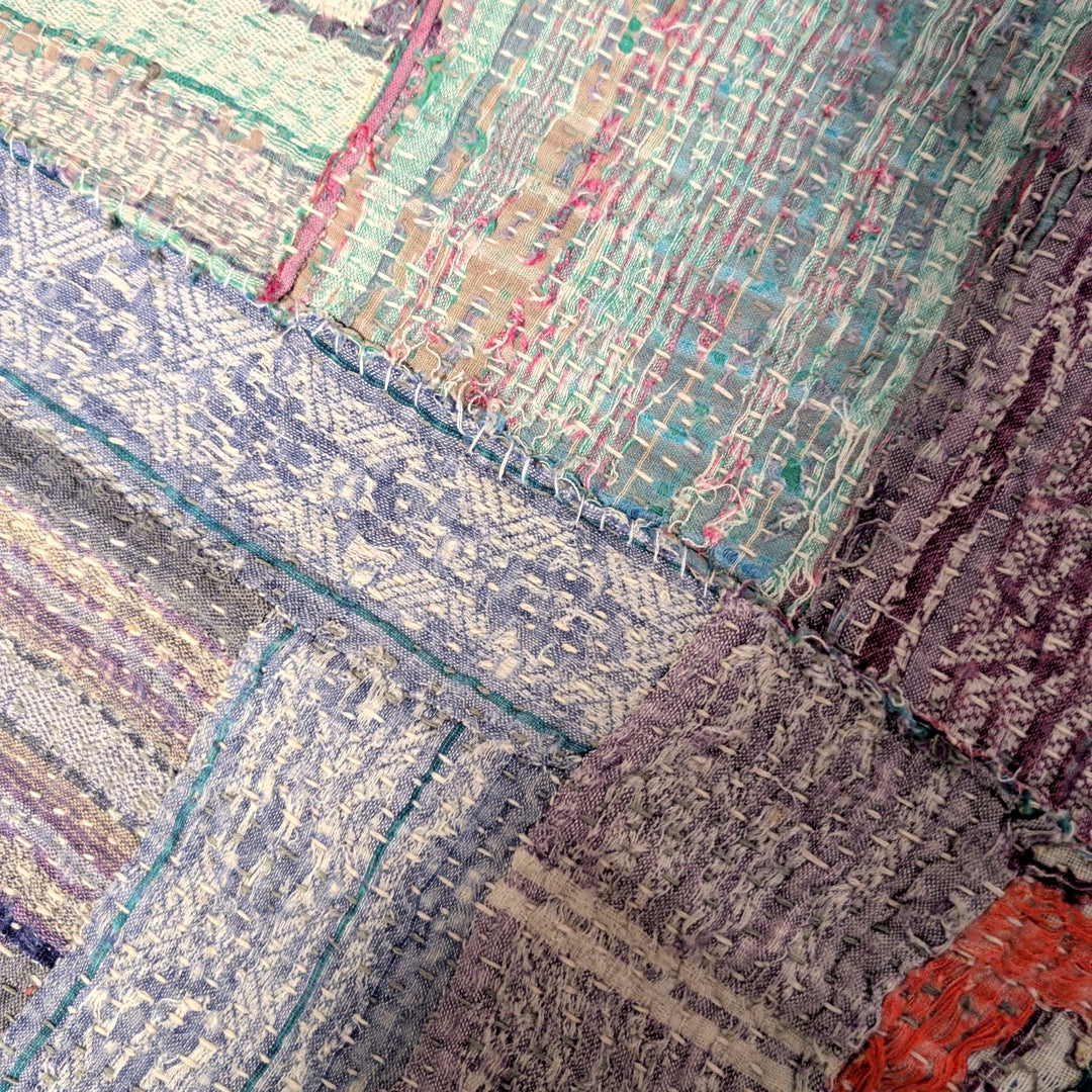 ヴィンテージカンタキルト ラリーキルト kantha ラグマット アジアンキルト #1255