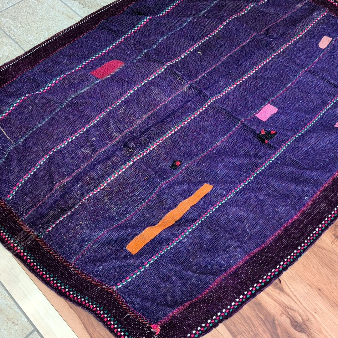 ヴィンテージ カンタキルト ラリーキルト カラフル刺繍 ハンドメイド生地にも インテリア #815