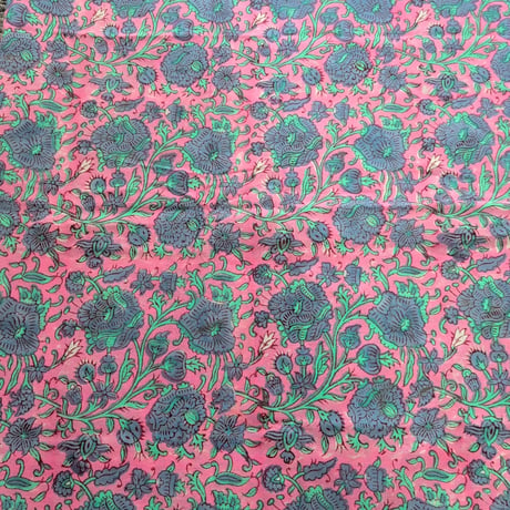 【ブロックプリントカット生地】block print ハンドメイドファブリック、布小物、カット端切れ #b10