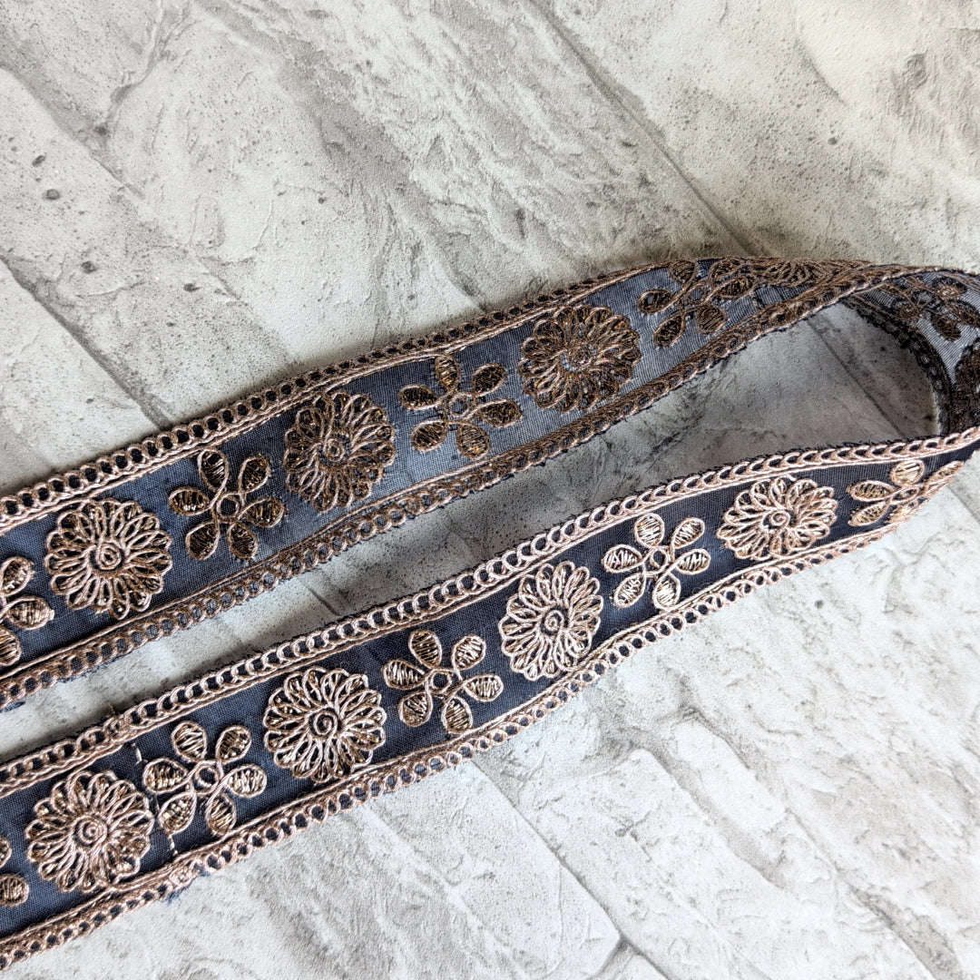 【細幅】インド刺繍リボン Handmade|手作り|インドハンドメイド素材、布小物 #9150