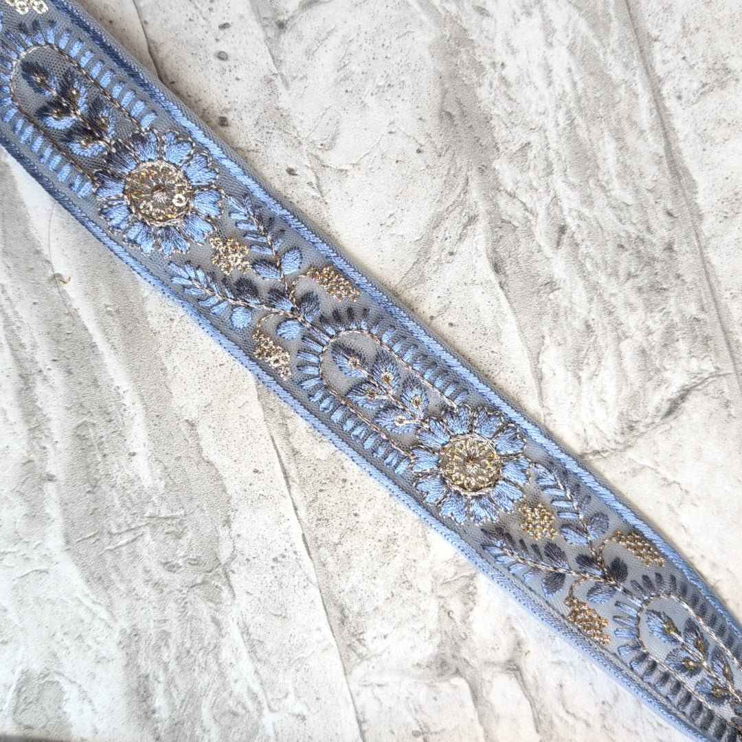 【細幅】インド刺繍リボン Handmade|手作り|インドハンドメイド素材、布小物 #9140