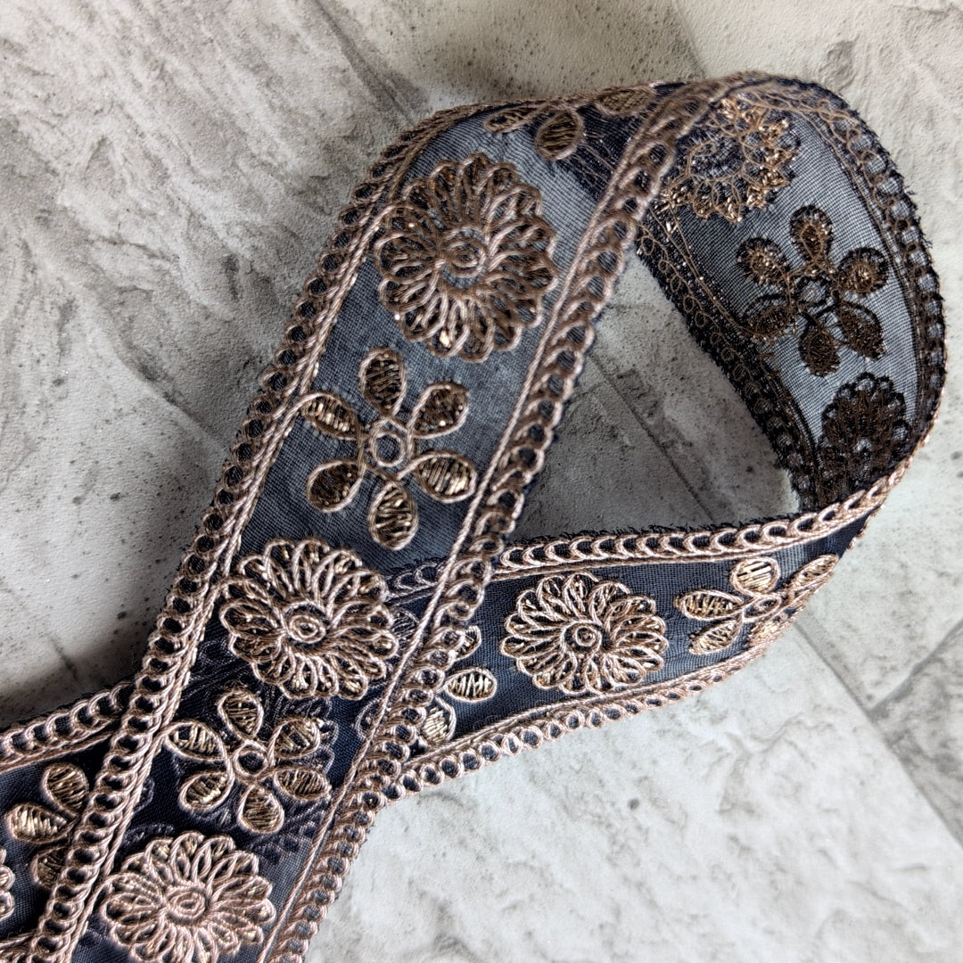 【細幅】インド刺繍リボン Handmade|手作り|インドハンドメイド素材、布小物 #9150