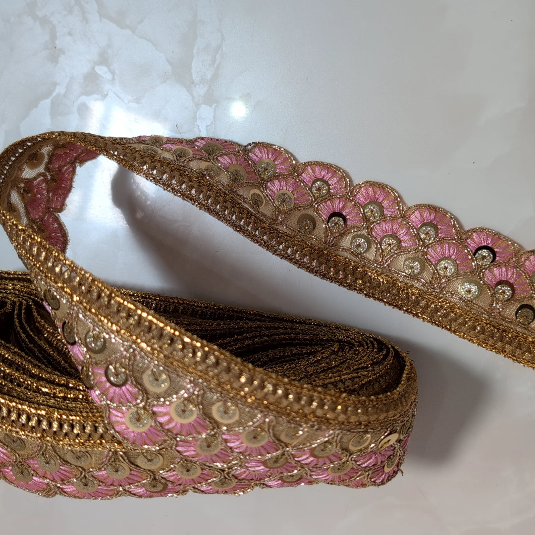 【中幅】インド刺繍リボン Handmade|手作り|インドハンドメイド素材、布小物 #9030