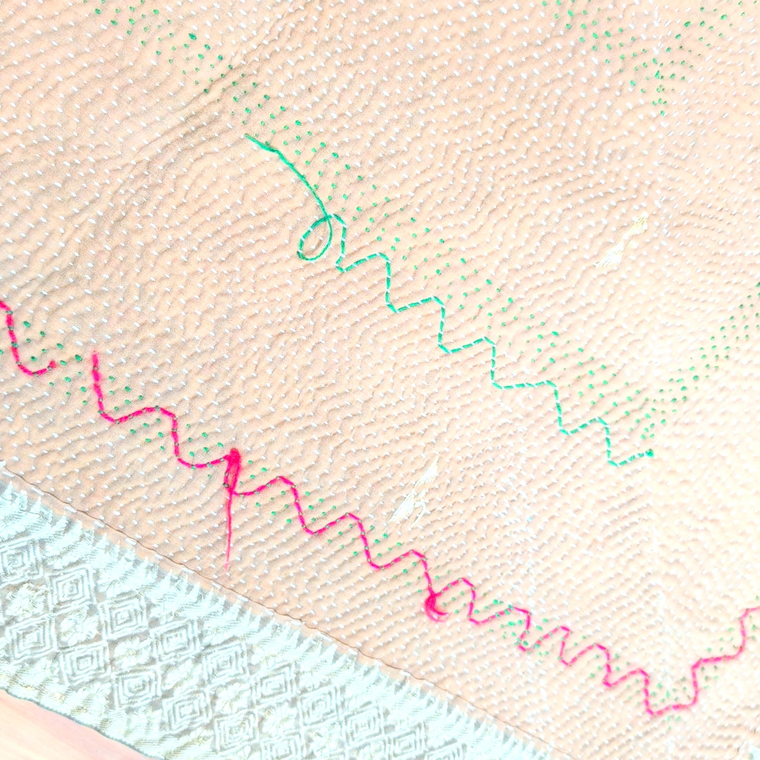 ヴィンテージ カンタキルト ラリーキルト 柔らかCotton ソファカバー「シナモンチェック」 #922