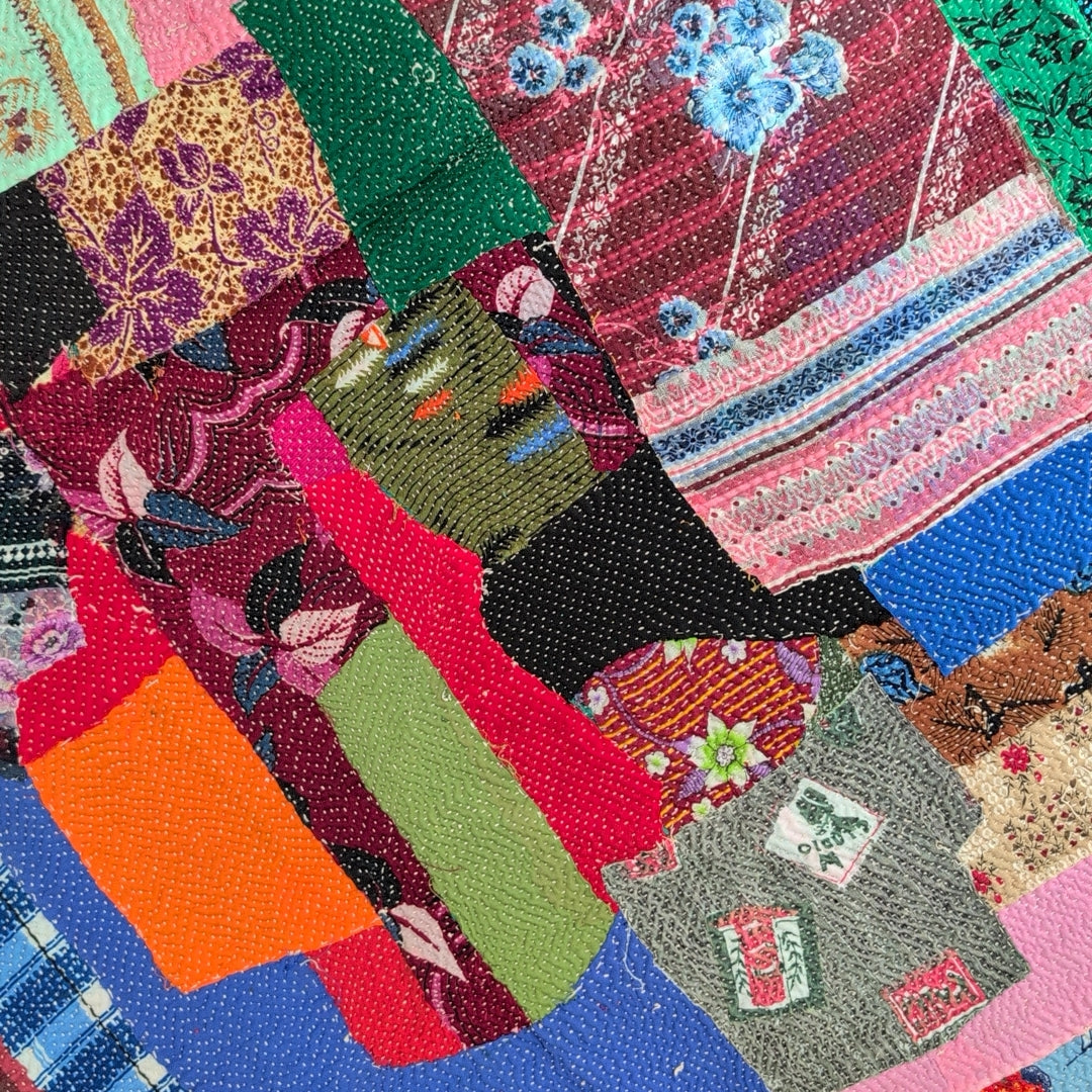 ラリーキルト　ヴィンテージカンタキルト　kantha 「不揃いな魅力」#336