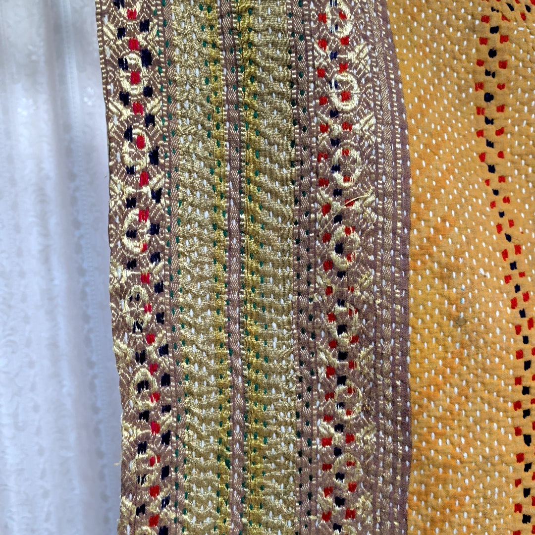 ヴィンテージカンタキルト ラリーキルト kantha ラグマット アジアンキルト　#1247