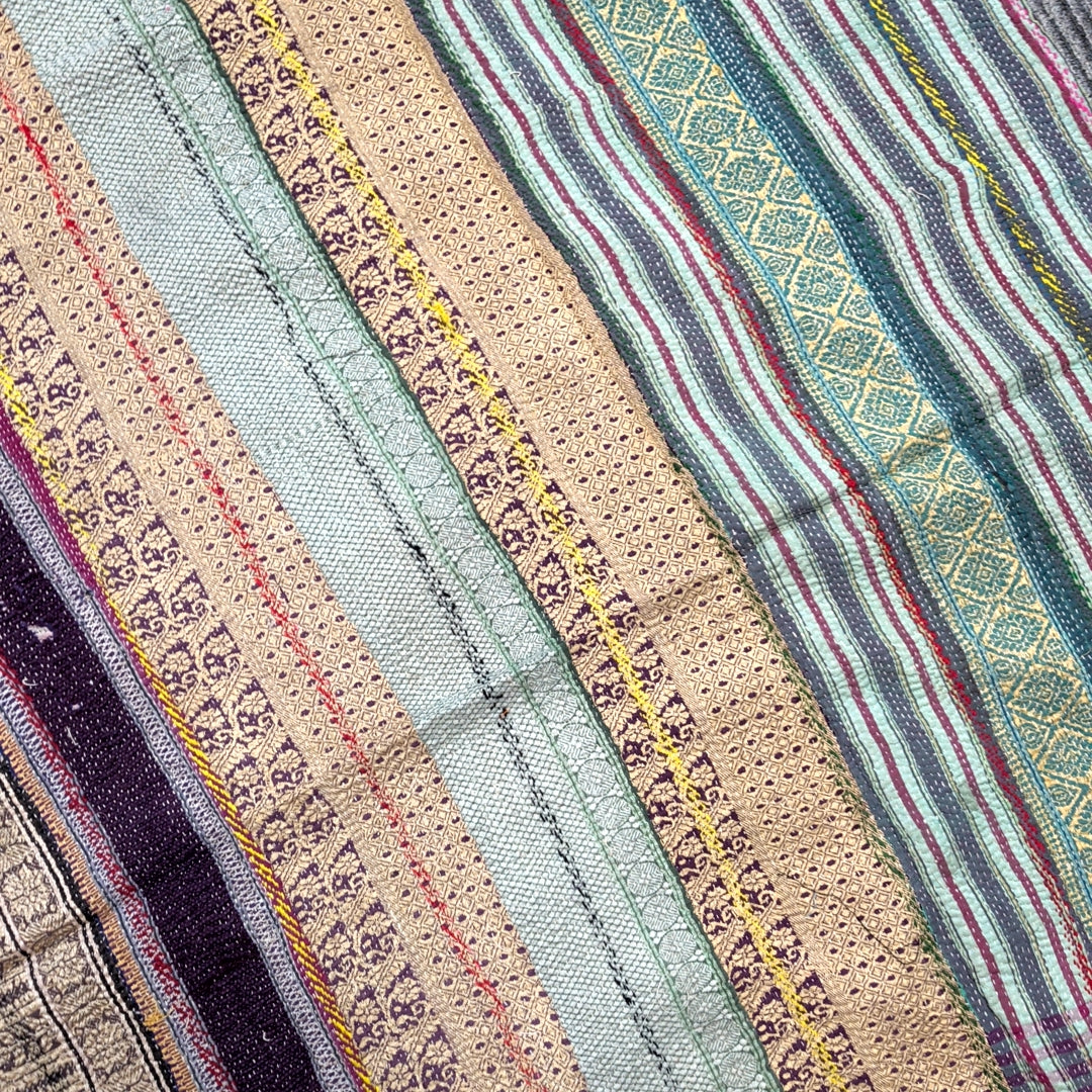 ヴィンテージカンタキルト ラリーキルト kantha ラグマット アジアンキルト　#1250