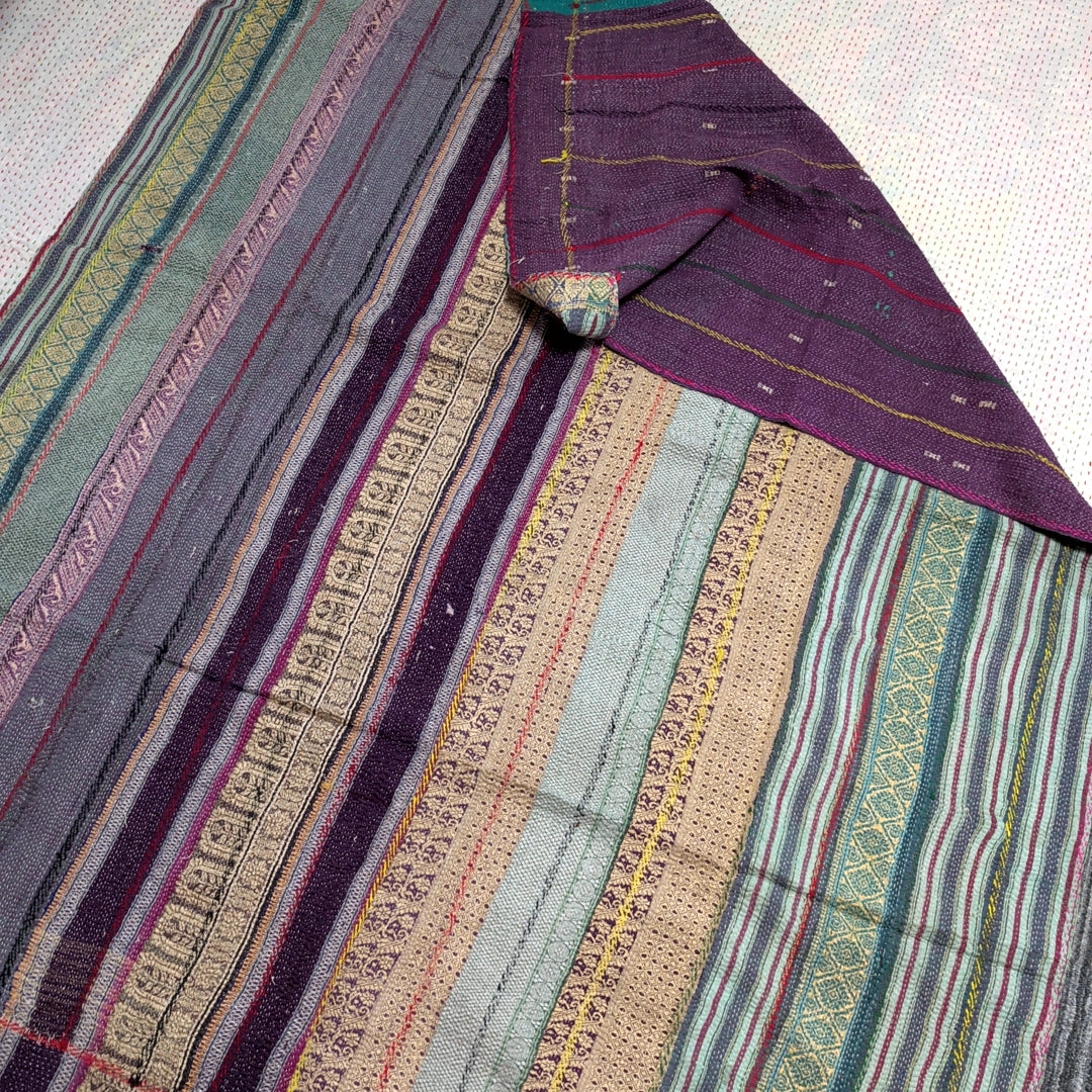 ヴィンテージカンタキルト ラリーキルト kantha ラグマット アジアンキルト　#1250