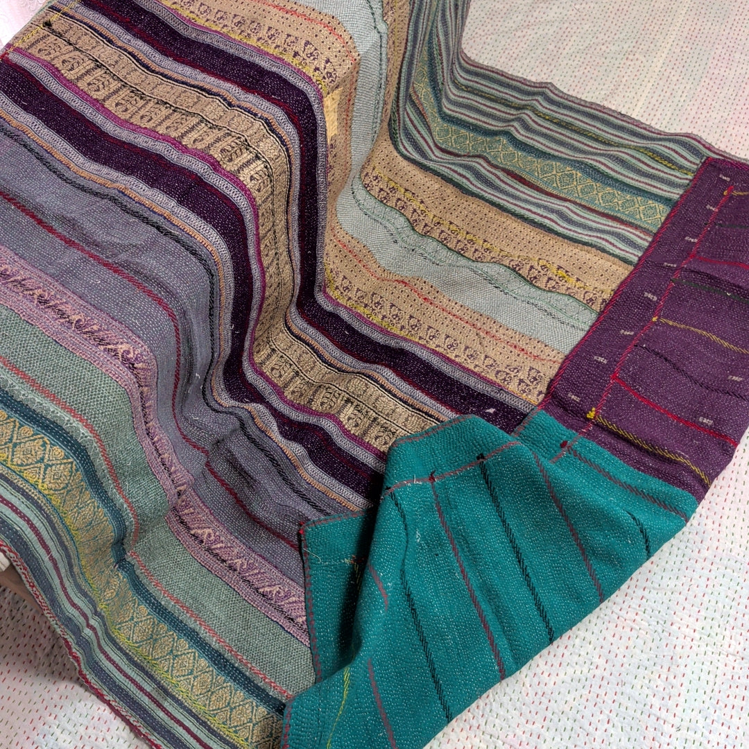 ヴィンテージカンタキルト ラリーキルト kantha ラグマット アジアンキルト　#1250