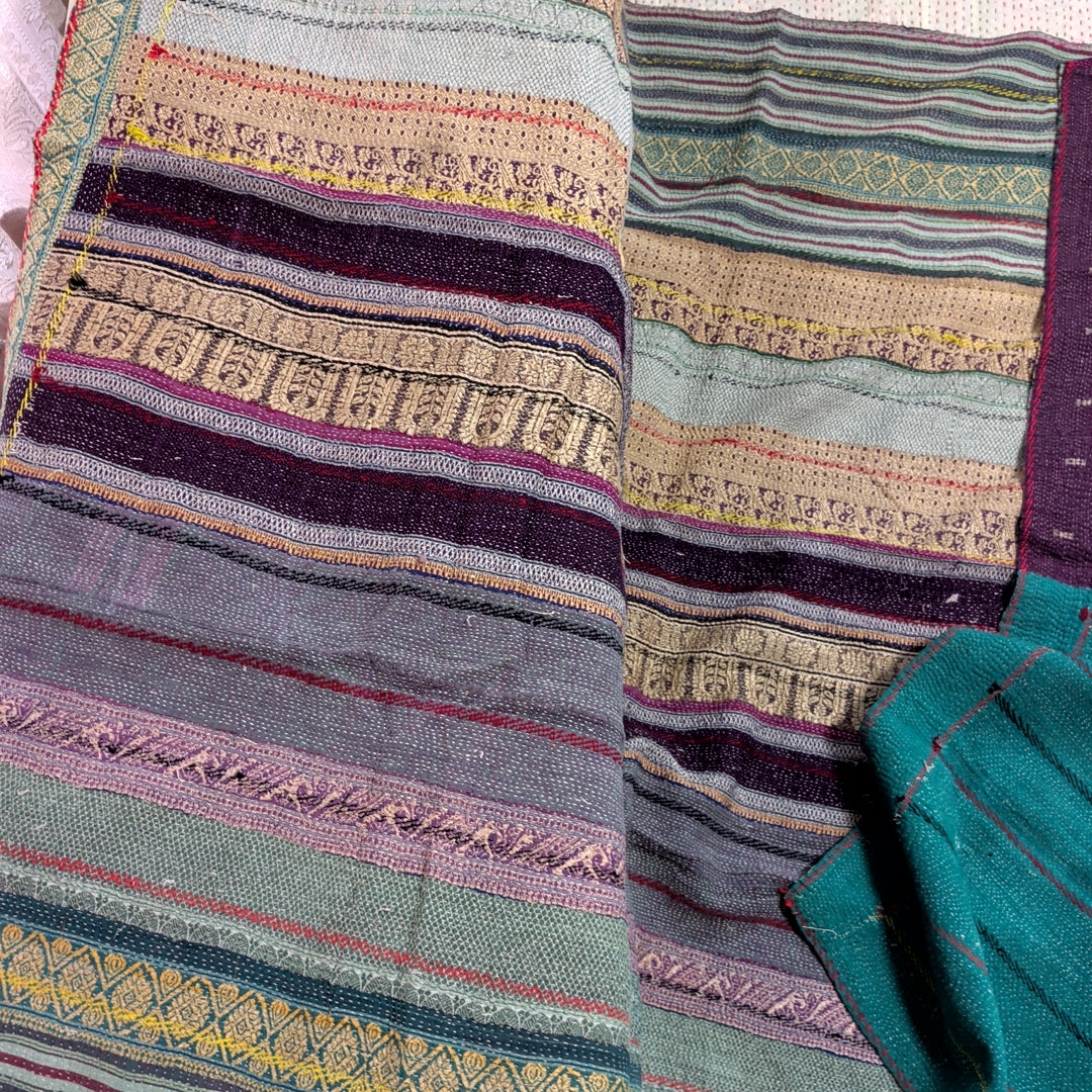 ヴィンテージカンタキルト ラリーキルト kantha ラグマット アジアンキルト　#1250