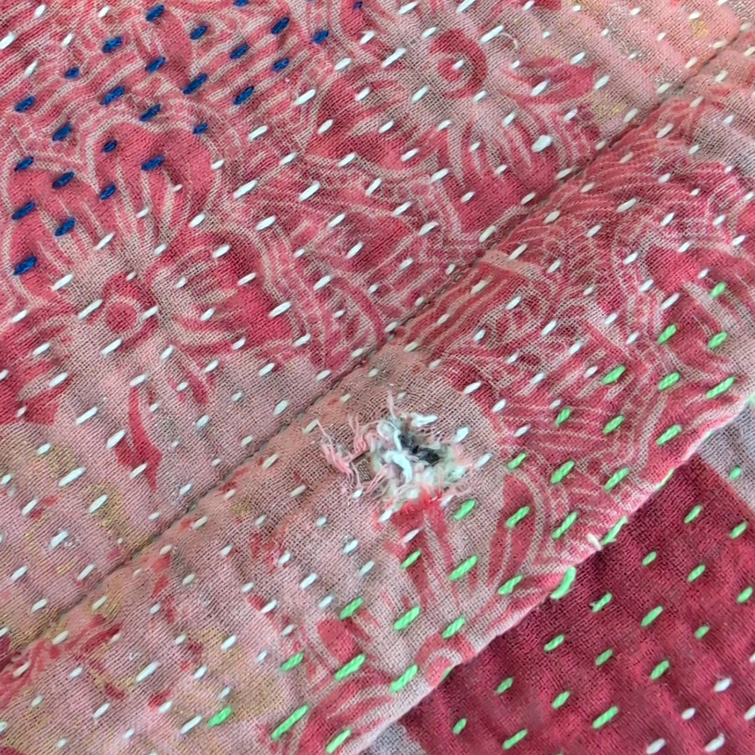 【L】ビッグなヴィンテージカンタ クッションカバー　花の海　#3033