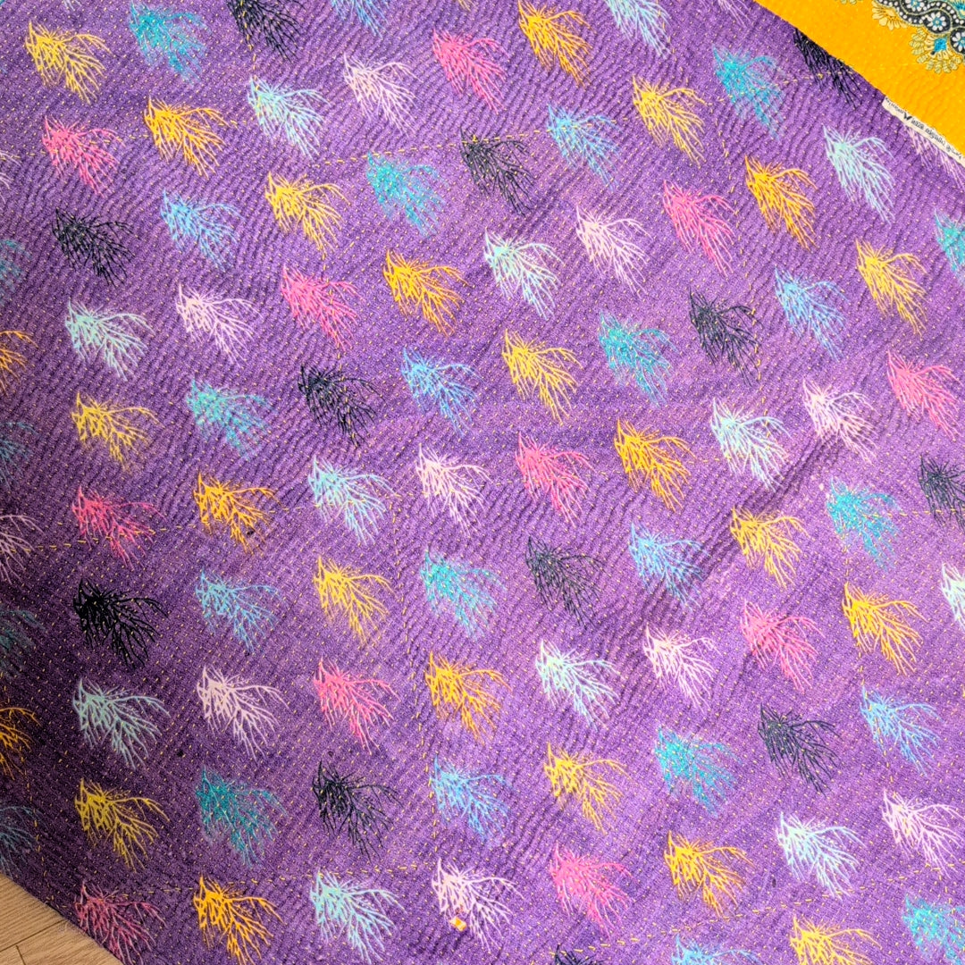 ヴィンテージカンタキルト ラリーキルト kantha ソファカバー 刺し子布 ［ミックスポップ］#1151