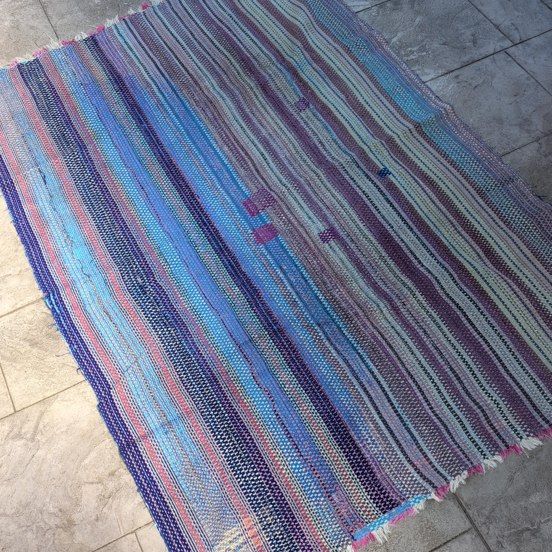 ヴィンテージカンタキルト ラリーキルト kantha マルチカバー アジア雑貨 ［ご機嫌な空］#1155