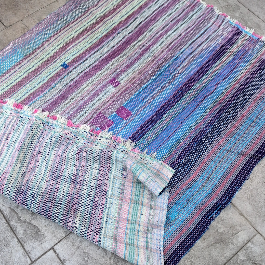 ヴィンテージカンタキルト ラリーキルト kantha マルチカバー アジア雑貨 ［ご機嫌な空］#1155