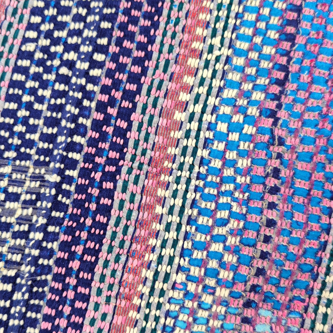 ヴィンテージカンタキルト ラリーキルト kantha マルチカバー アジア雑貨 ［ご機嫌な空］#1155
