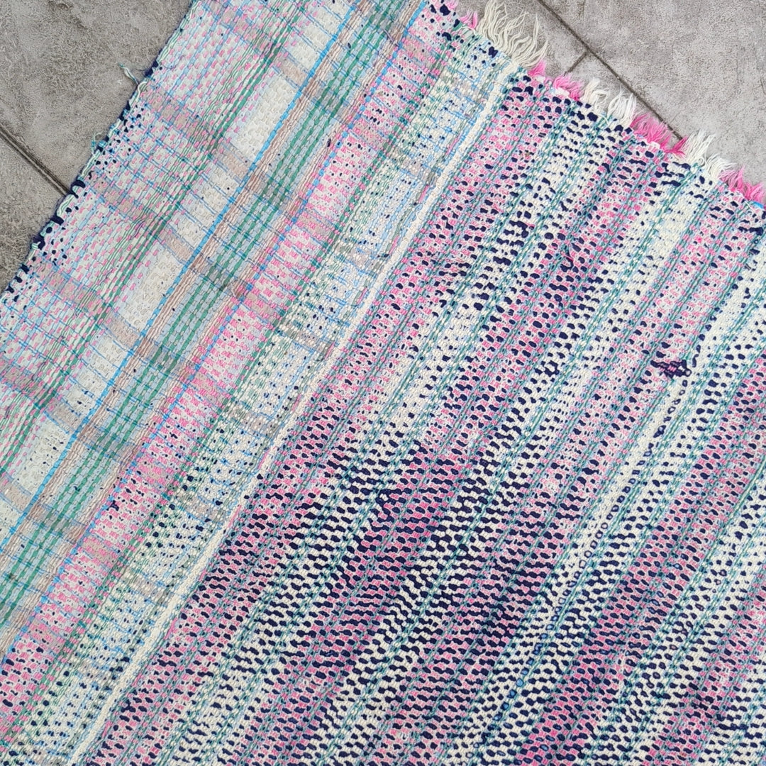 ヴィンテージカンタキルト ラリーキルト kantha マルチカバー アジア雑貨 ［ご機嫌な空］#1155